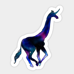 Galaxy Girafficorn Silhouette Sticker